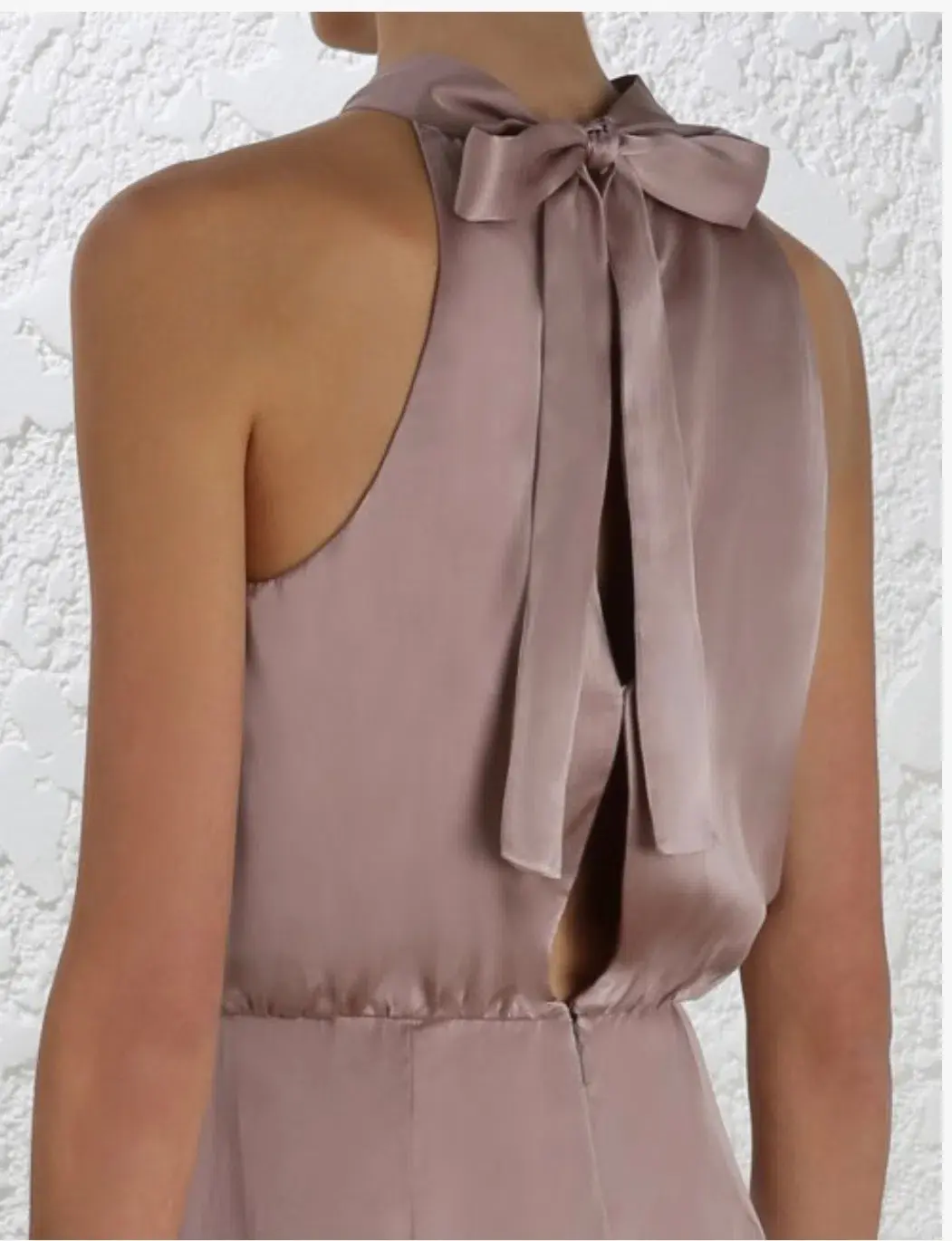 Zimmermann Sueded Picnic Dress Mink Size 2 /AU 12 for rent on The Volte - main image