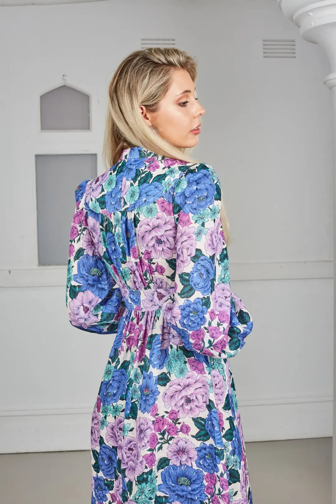 Zimmermann Poppy Plunge Midi Dress Floral Size 2 for rent on The Volte - main image