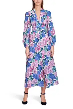 Zimmermann Poppy Plunge Midi Dress Floral Size 2 for rent on The Volte - image 2