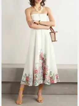 Zimmermann Bellitude Midi Floral Linen Midi Dress Floral Size 2/Au 12 for rent on The Volte - image 1