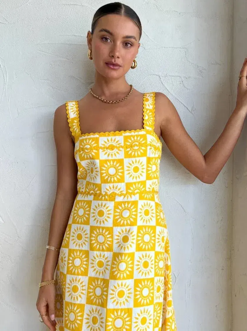 By Nicola | Goldie Maxi Dress | Yellow | Size 10 for rent on The Volte - main image