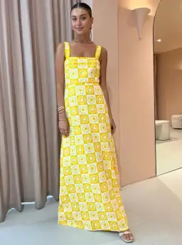 By Nicola | Goldie Maxi Dress | Yellow | Size 10 for rent on The Volte - image 1
