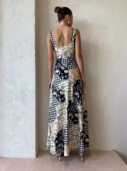 By Nicola Beneath The Stars Slip Dress in Geo Print Size 12 for rent on The Volte - image 4