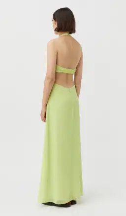 Camilla And Marc Zandar Cut Out Halter Dress In Apple Sorbet Au Size 12 for rent on The Volte - image 3