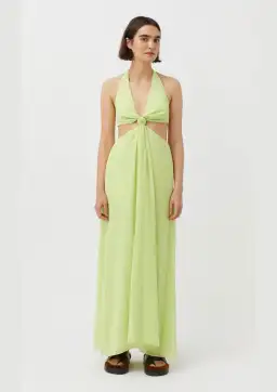 Camilla And Marc Zandar Cut Out Halter Dress In Apple Sorbet Au Size 12 for rent on The Volte - image 1
