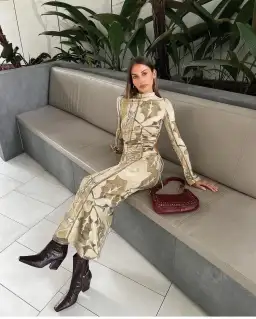 Camilla and Marc Khya Printed Midi Dress Size 8 for rent on The Volte - image 4