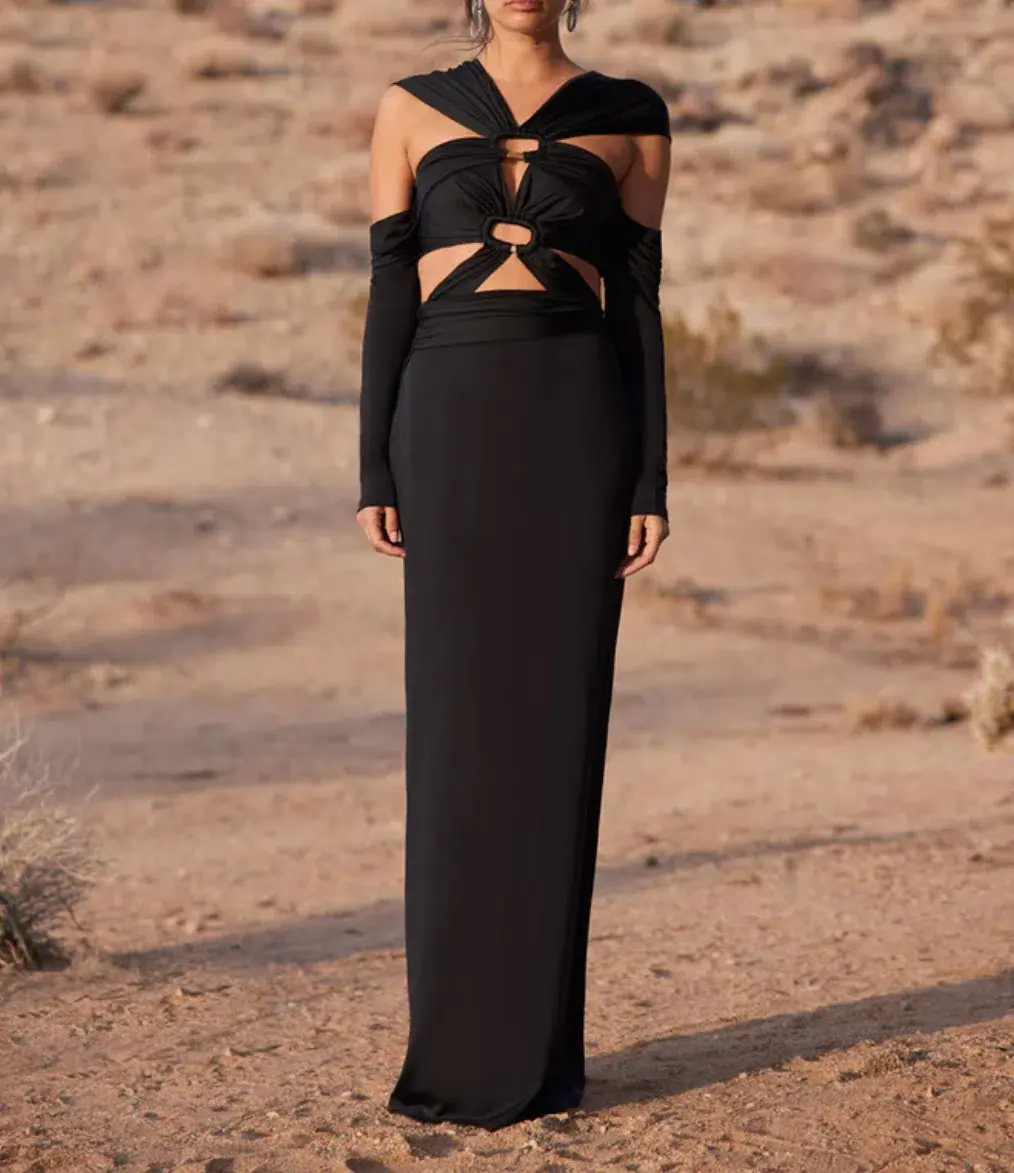 Cult Gaia Marisol Gown Black Size 6 for rent on The Volte - main image