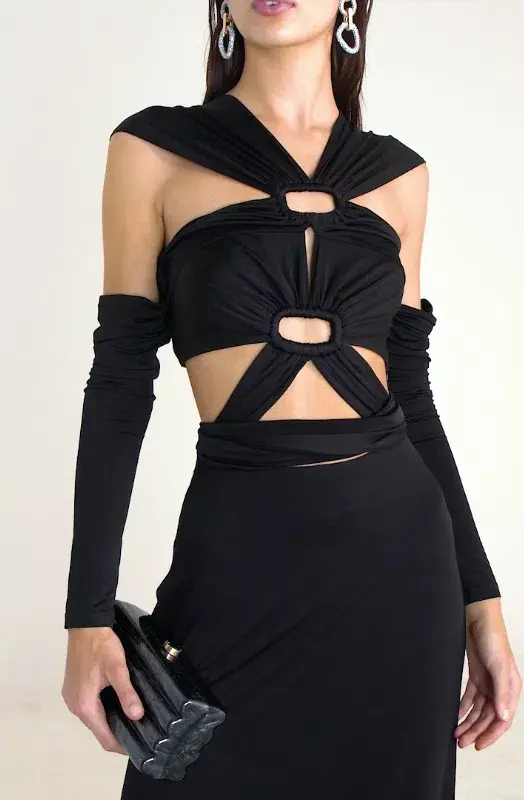 Cult Gaia Marisol Gown Black Size 6 for rent on The Volte - main image