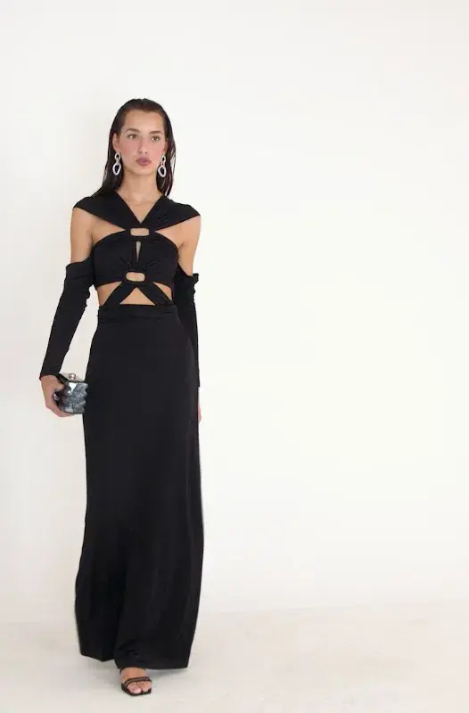 Cult Gaia Marisol Gown Black Size 6 for rent on The Volte - main image