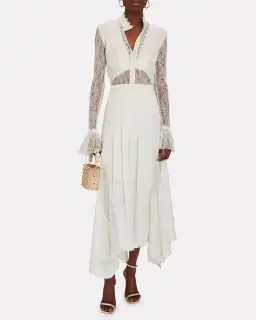 Aje Veil Lace Top & Skirt Set White Size 8 for rent on The Volte - image 1