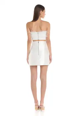 Eliya The Label Simone Skirt White Size 6 for rent on The Volte - image 3