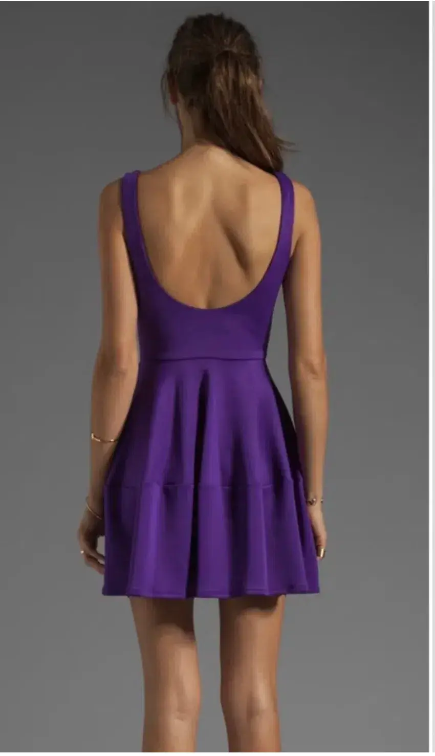 Camilla & Marc Pendentive Violet Techno Scuba Dress Purple Au Size 6 for rent on The Volte - main image