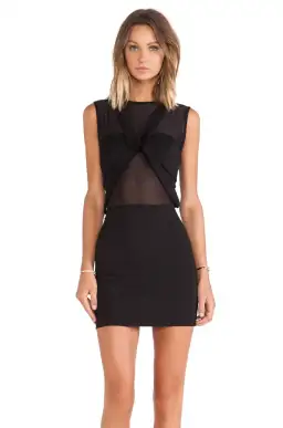 Maurie & Eve Any Minute Mini Dress in Shadow Black Size 8 for rent on The Volte - image 2