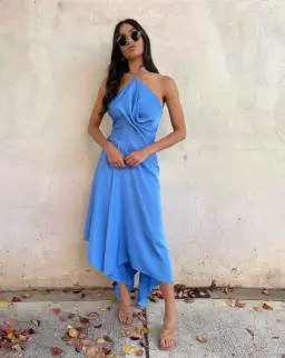 One Fell Swoop Lily Midi Dress Blue Size 10