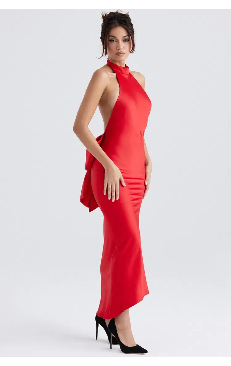 House of CB Ilaria Maxi Dress Red Size XS / AU 6 for rent on The Volte - main image