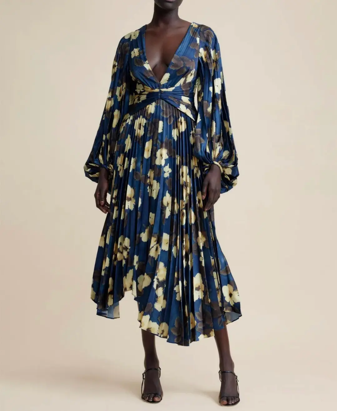 Acler Palms Dress Navy Blue Size AU 6 for rent on The Volte - main image