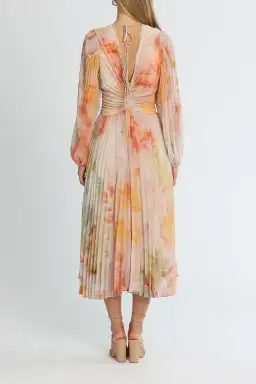 Ministry of Style Sunrise Midi Dress Blush Multi Print size AU 12 for rent on The Volte - image 3