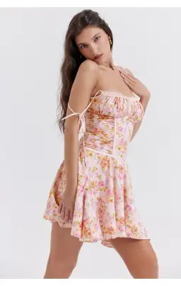 House of CB Alejandra Corset Mini Dress Light Lavender Floral Size S / AU 8 for rent on The Volte - image 5