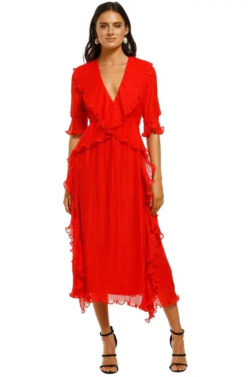 Talulah Sweet Sugar Midi Dress Red Size 12 - Image 1