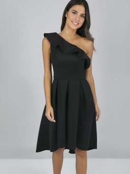 One Shoulder Frill Detail Midi Dress for rent on The Volte - image 1