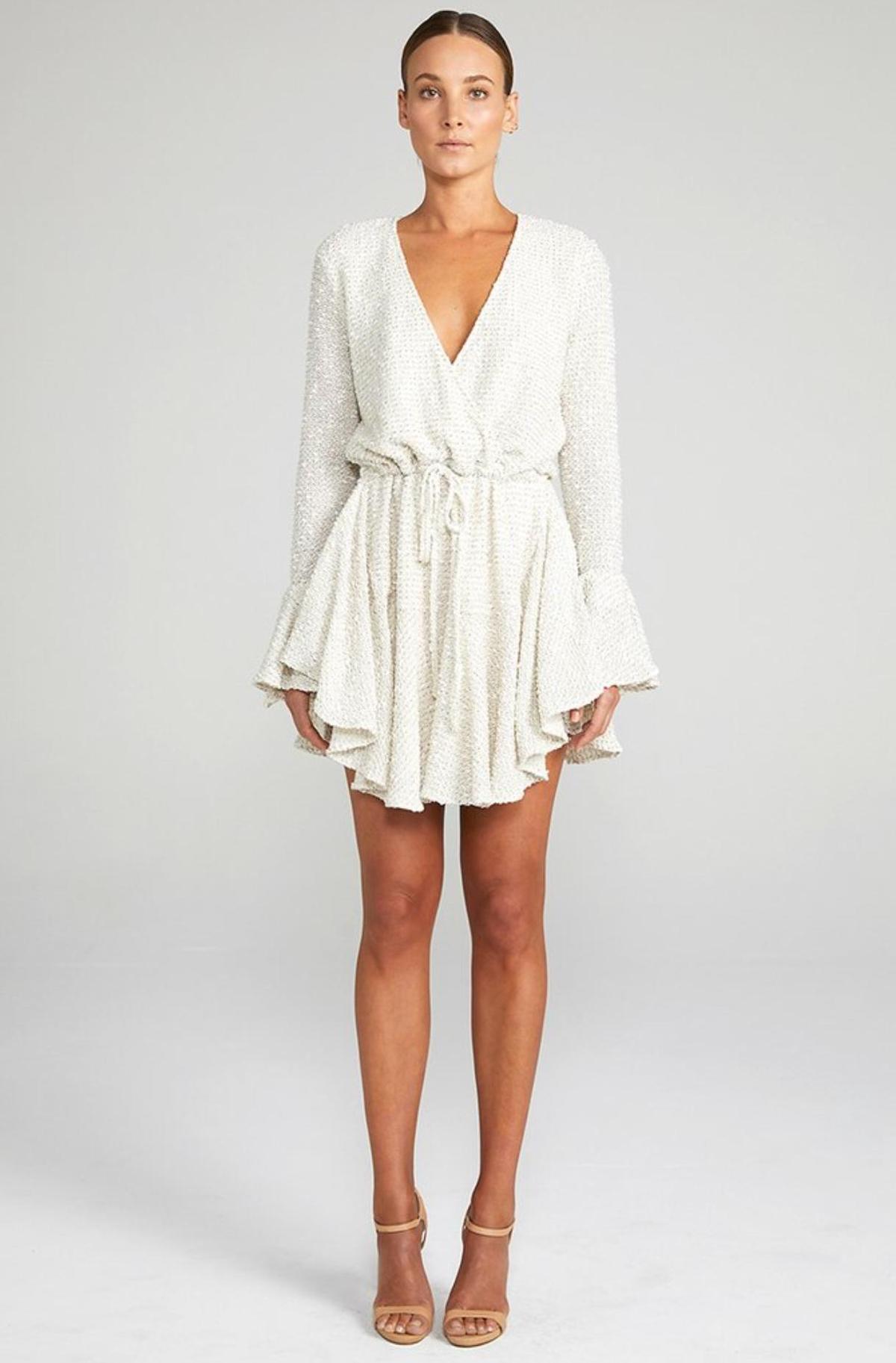 Aimee frill cuff drawstring mini dress - Image 1