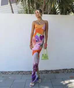 With Harper Lu Riviera Slip Dress Floral Size XS / AU 6 for rent on The Volte - image 2