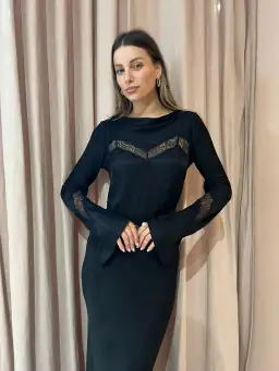 Bec & Bridge Spencer Lace Long Sleeve Maxi Dress in Black Size 6 / XS for rent on The Volte - image 2