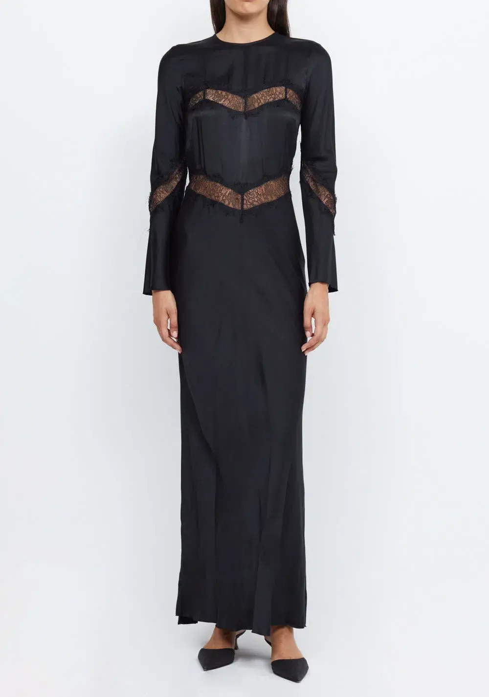 Bec & Bridge Spencer Lace Long Sleeve Maxi Dress in Black Size 6 / XS for rent on The Volte - main image