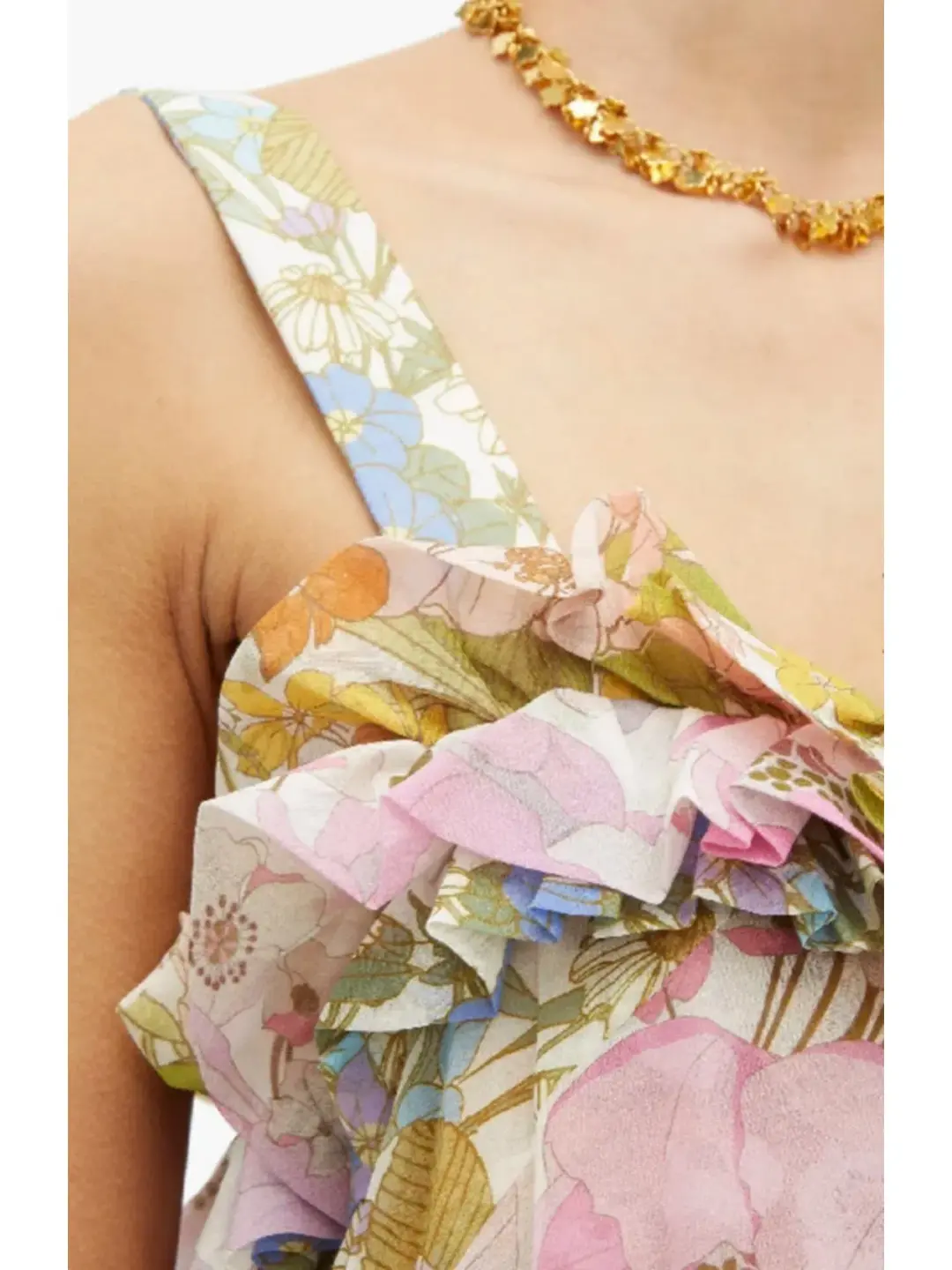 Zimmermann Super Eight Tiered Floral Maxi Dress Multi Size 0 / AU 8 for rent on The Volte - main image