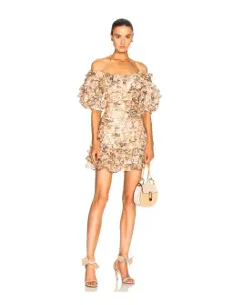 Zimmermann Painted Heart Folds Dress Print Size 2 / Au 12 for rent on The Volte - image 1