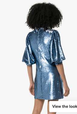Ganni Sequined Forever Blue Dress Size 10 for rent on The Volte - image 3