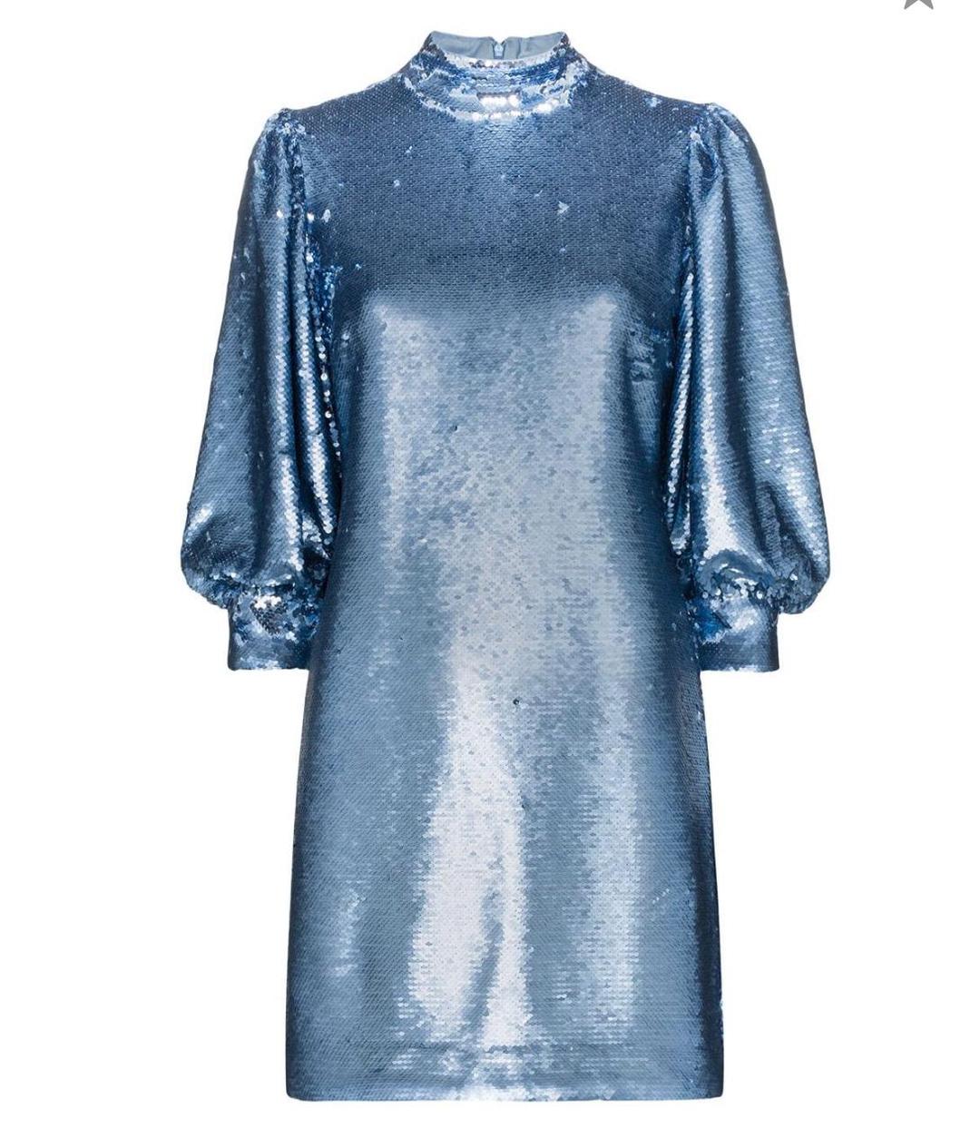 Ganni Sequined Forever Blue Dress Size 10 for rent on The Volte - main image