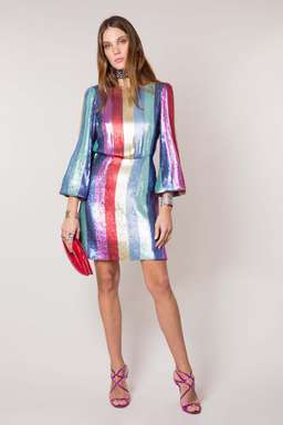 Rixo London Ava Mini Dress Sequin Size 12