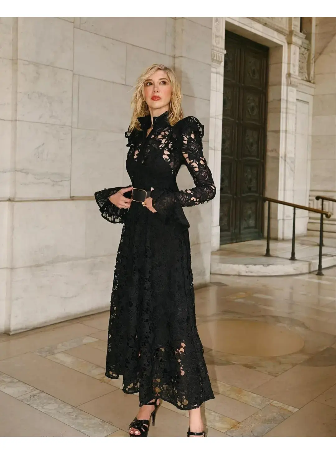 Leo Lin Aliyah Dress Black Size AU 12 for rent on The Volte - main image