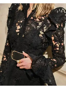 Leo Lin Aliyah Dress Black Size AU 12 for rent on The Volte - image 3