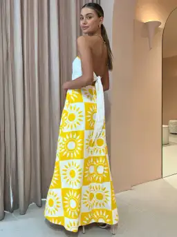 By Nicola Wavy Strapless Maxi Dress Multi Size AU 12 for rent on The Volte - image 2