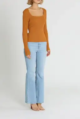 Alice McCall Michelle Knit Long Sleeve Top Tan Brown Size AU 10 for rent on The Volte - image 3