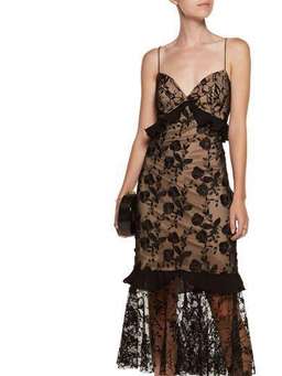 Sachin & Babi - Paris Ruffled Lace Midi Dress Size 10 for rent on The Volte - image 2
