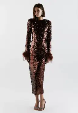 New Arrivals Veronique in Chambord Sequin Dress Size 6