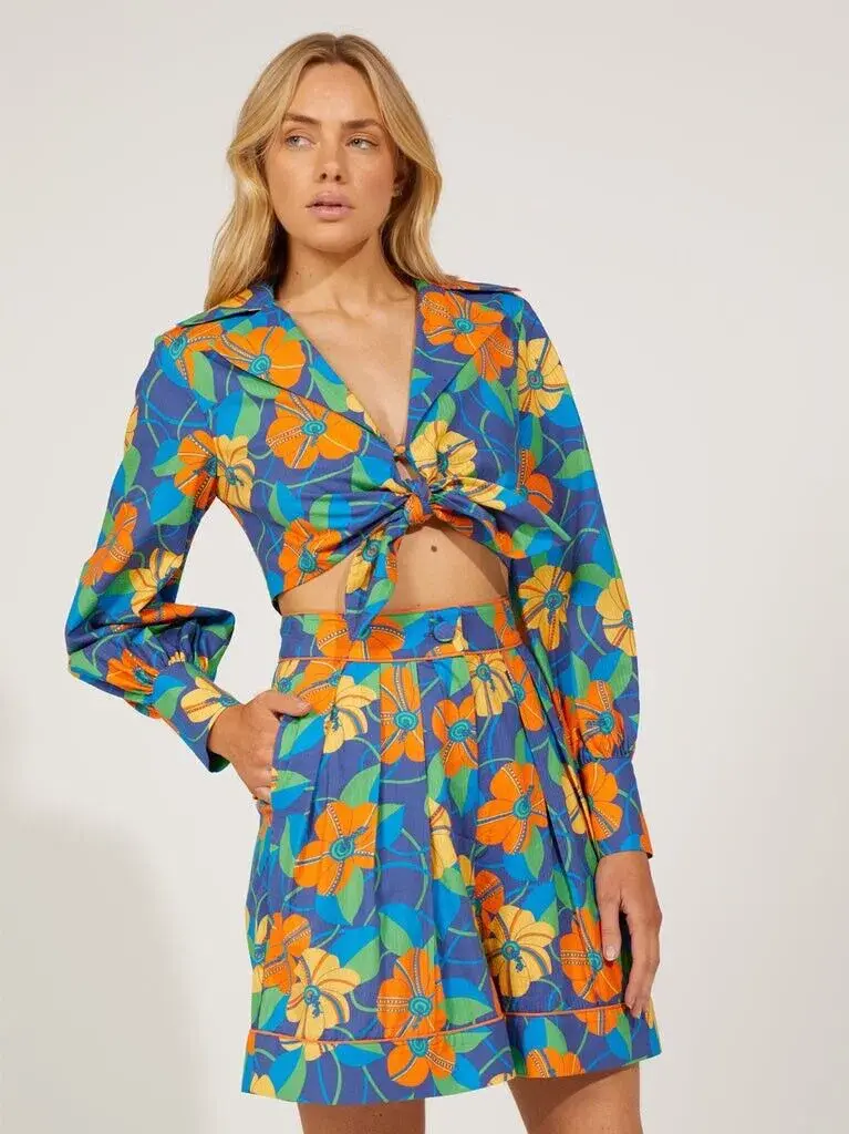 Alice McCall Giselle Top & Shorts Set Mazarine Size 6 for rent on The Volte - main image