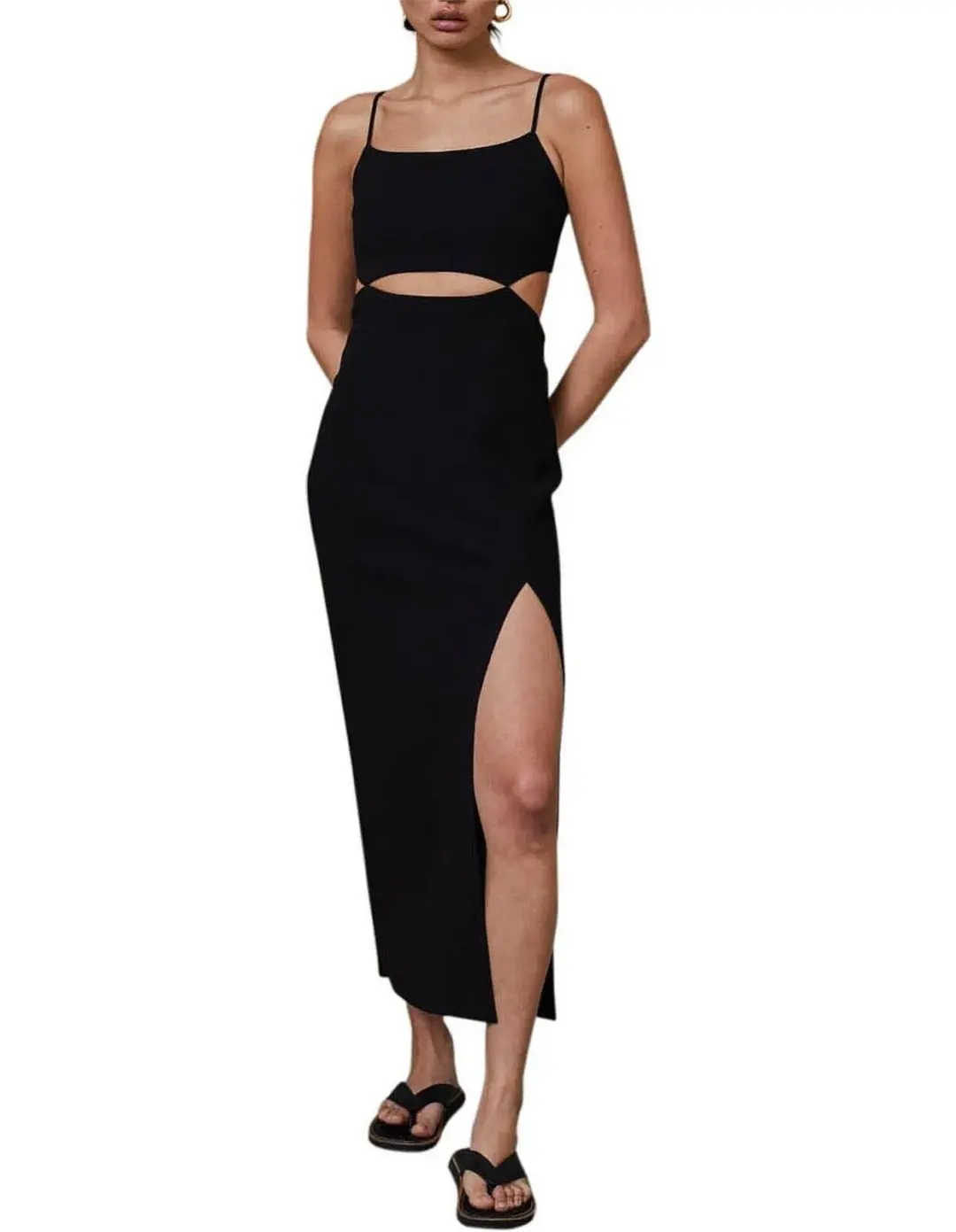 Bec & Bridge Faye Midi Dress Black Size 12 for rent on The Volte - main image