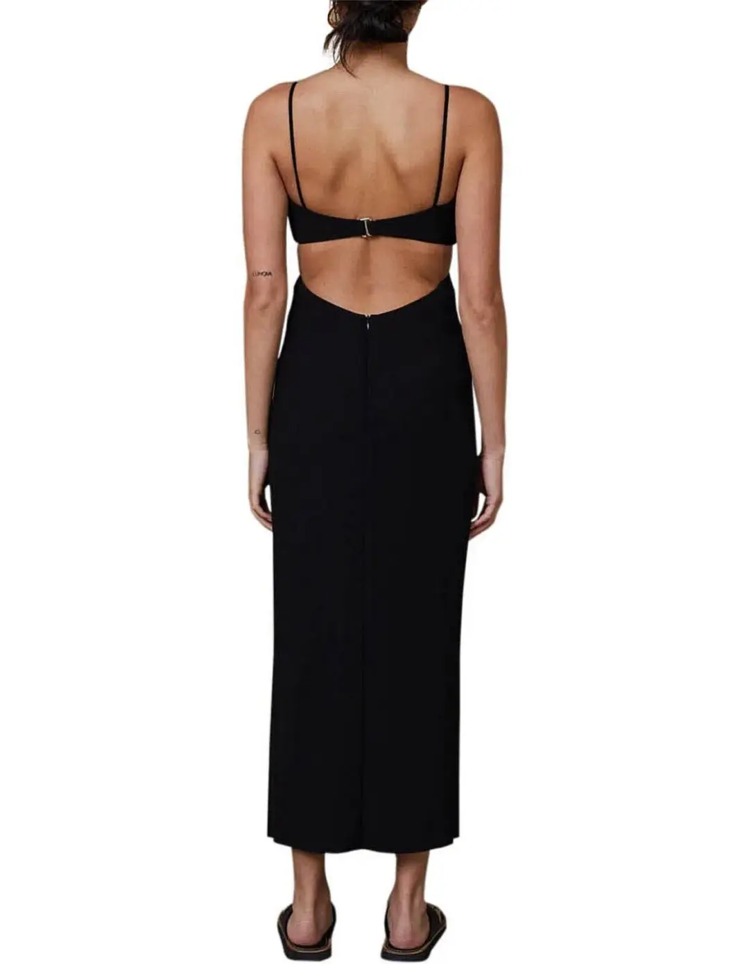 Bec & Bridge Faye Midi Dress Black Size 12 for rent on The Volte - main image