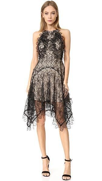 Acler Burton Lace Dress Black/Nude Size 12 for rent on The Volte - main image