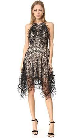 Acler Burton Lace Dress Black/Nude Size 12 for rent on The Volte - image 1