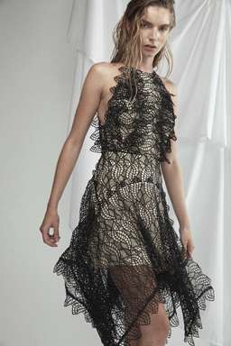 Acler Burton Lace Dress Black/Nude Size 12 for rent on The Volte - image 5
