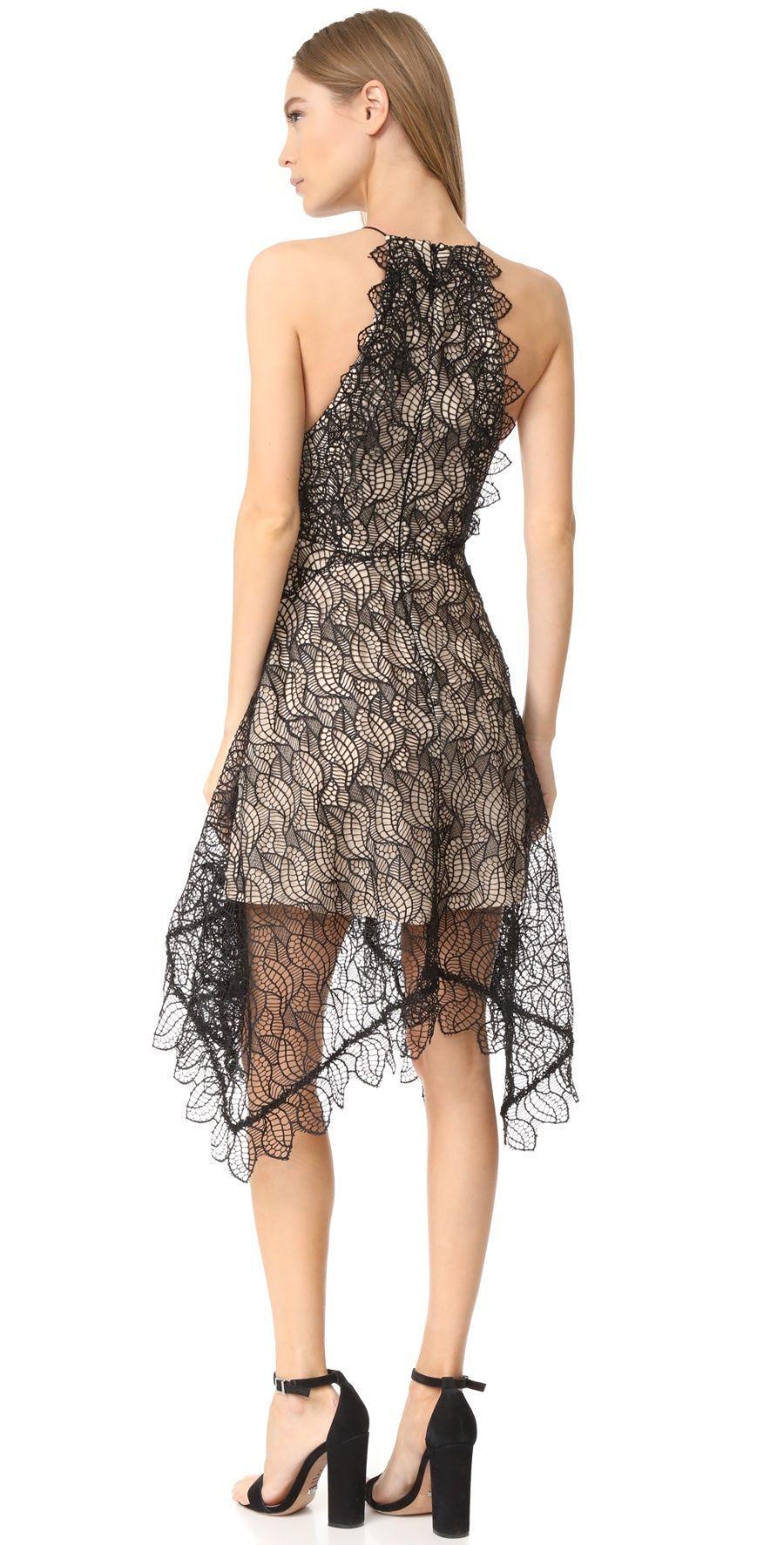 Acler Burton Lace Dress Black/Nude Size 12 for rent on The Volte - main image