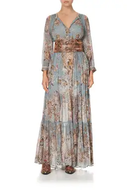 Camilla Le Palais Du Zahir Long Gathered Panel Dress Print Size 14 for rent on The Volte - image 1