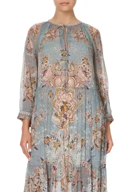 Camilla Le Palais Du Zahir Long Gathered Panel Dress Print Size 14 for rent on The Volte - image 2