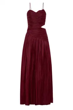Aje Laurier Wave Maxi Dress Burgundy Size 12 / L for rent on The Volte - image 7