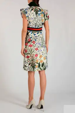 Gucci Floral Jersey Dress Print Size 10 for rent on The Volte - image 2